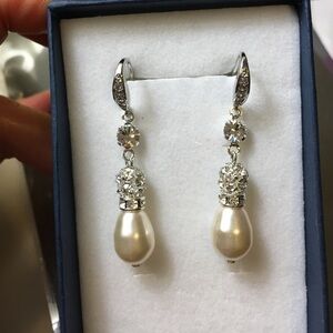 Swarovski Crystal and Pearl Earrings